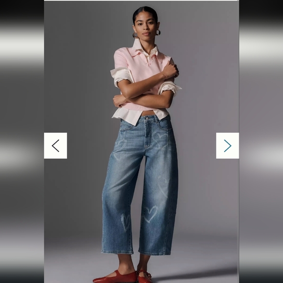 The Kenna Mid-Rise Heritage Barrel Jeans by Pilcro: Icon Edition HEART JEANS - Picture 4 of 16